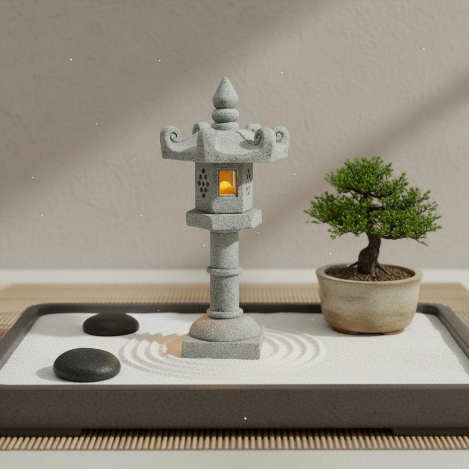 Miniature Stone Lantern Antiqu - Japanese Garden Bonsai recension och pris