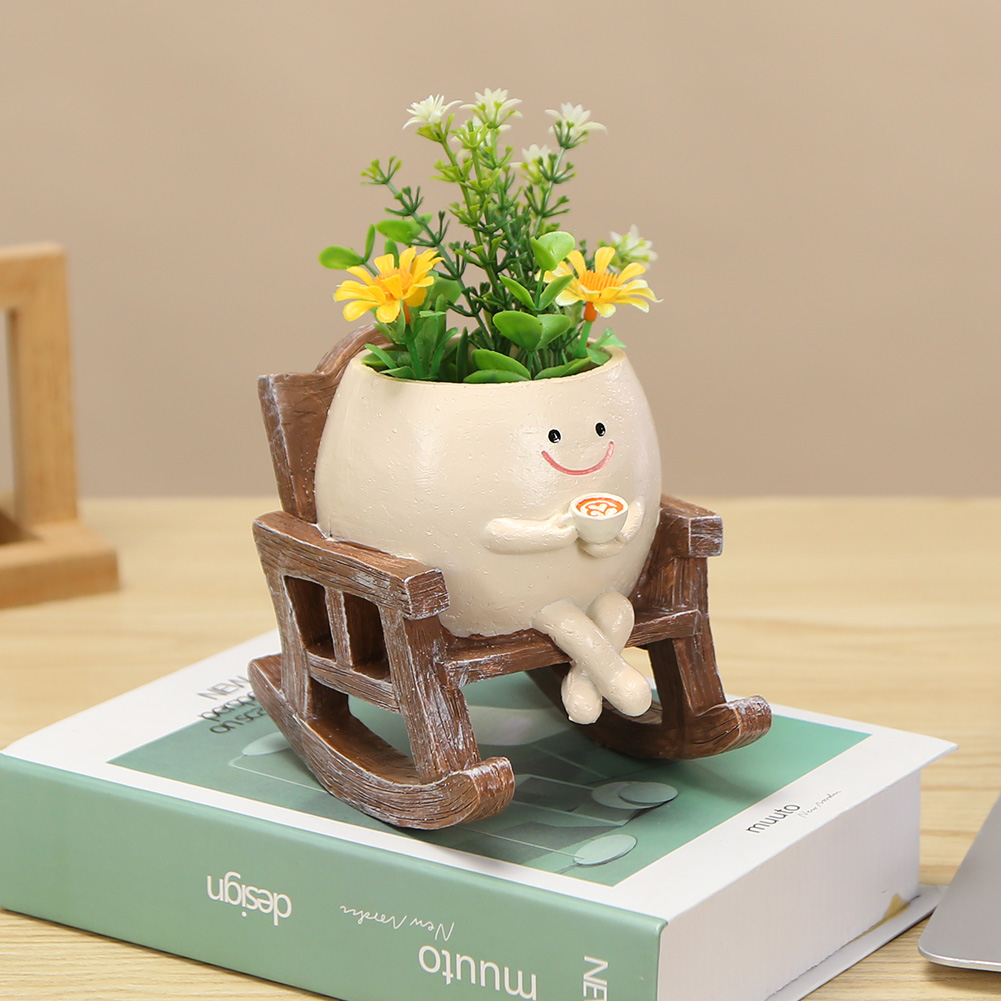Chair/Swing Smile Face Planter - Japanese Garden Bonsai recension och pris
