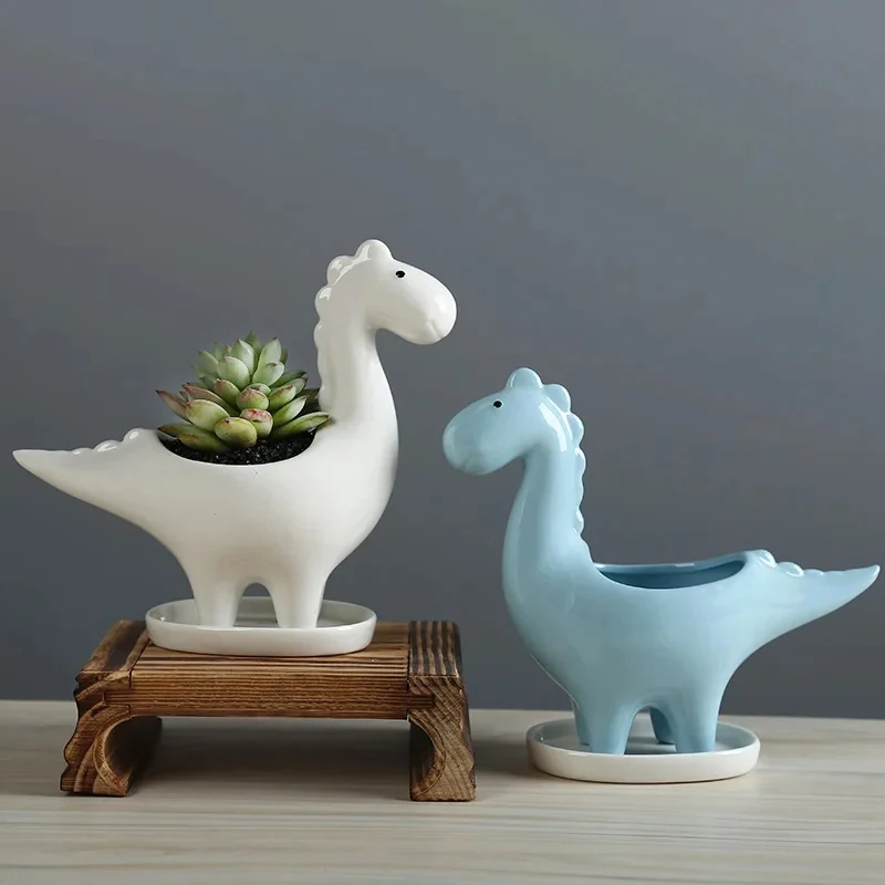 Ceramic Cartoon Dinosaur Plant - Japanese Garden Bonsai recension och pris