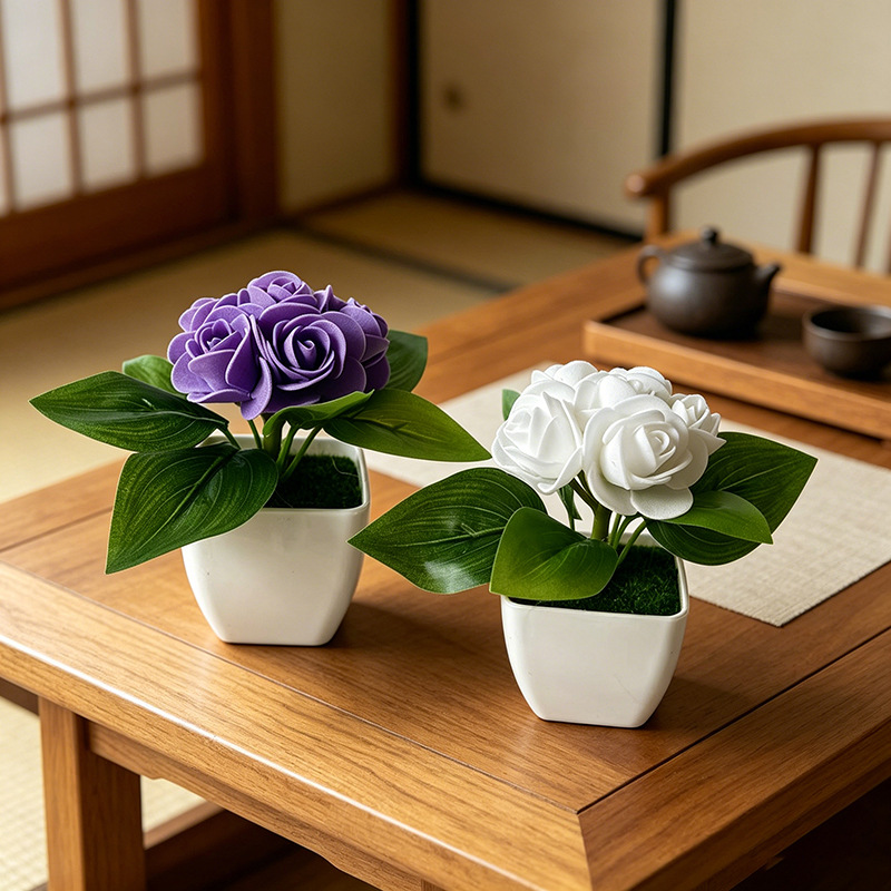 4pcs artificial 6 roses simula - Bonsai Garden Shop recension och pris