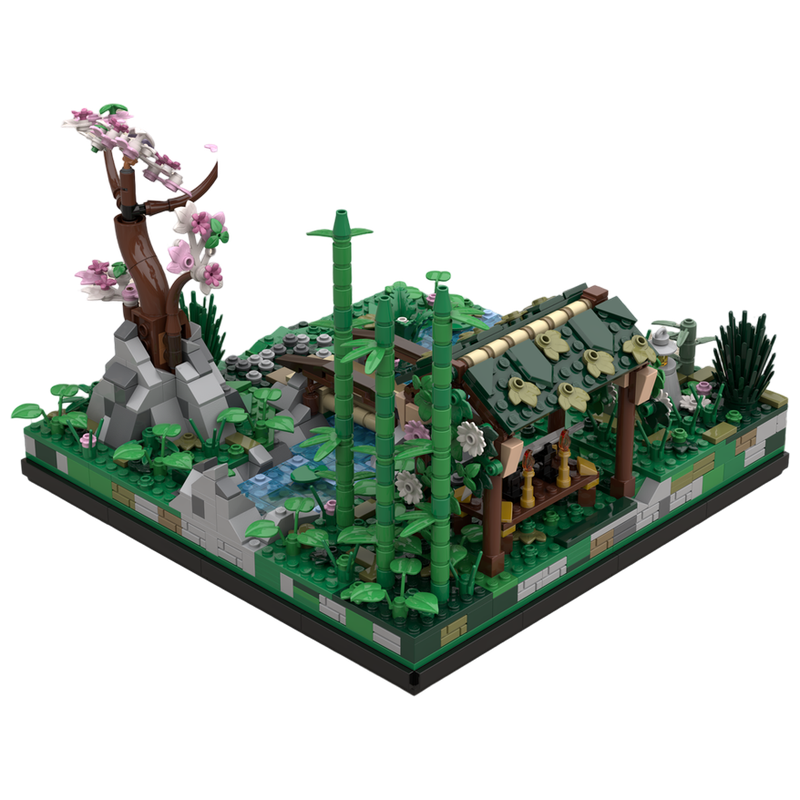 Japanese Garden Model MOC Buil - Japanese Garden Bonsai recension och pris