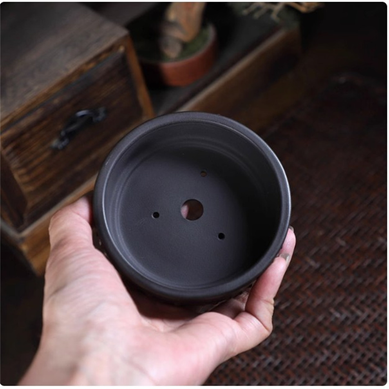 Ceramic Round Bonsai Pot, Drum - Bonsai Garden Table recension och pris