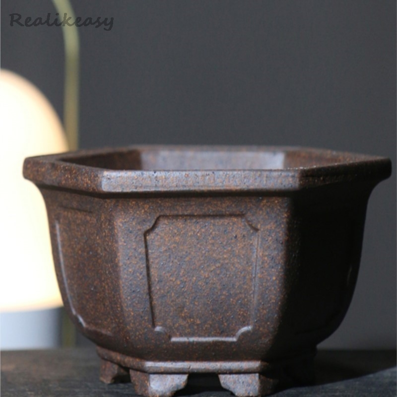 Purple Sand Flower Pot Hexagon - Japanese Garden Bonsai recension och pris