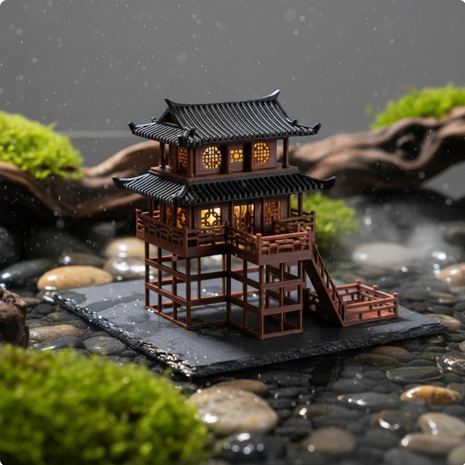 Bonsai House Tabletop Plastic  - Japanese Garden Bonsai recension och pris